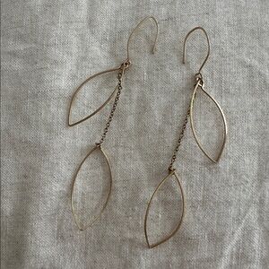 Dainty Leaf French Hook Earrings